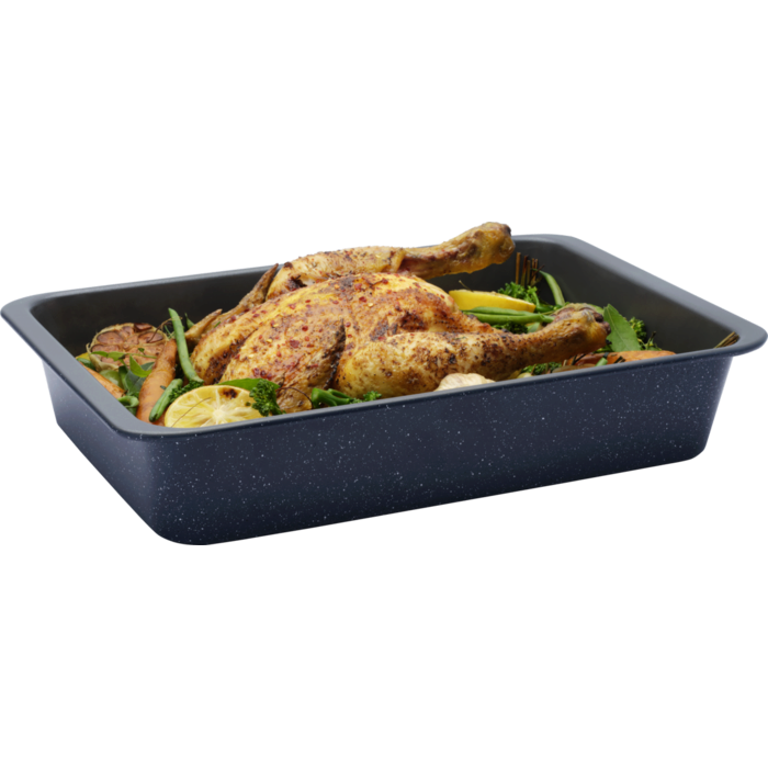 Product in use, whole chicken with vegetables and herbs